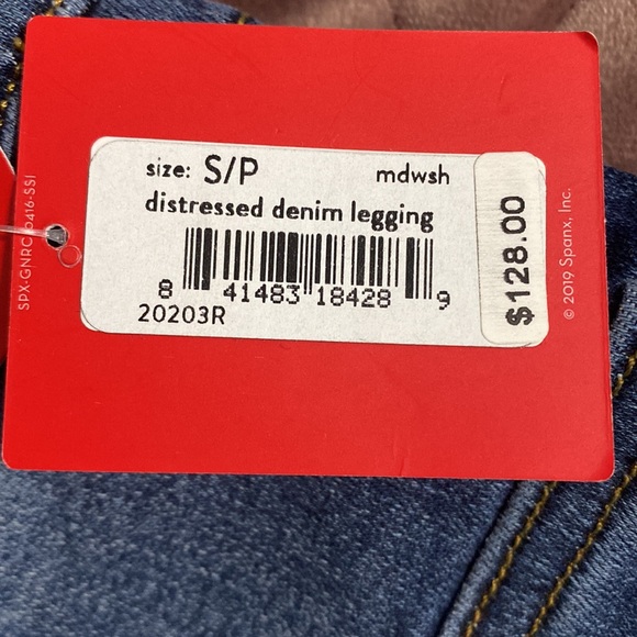 Spanx distressed denim legging new with tag, size small - Picture 6 of 6